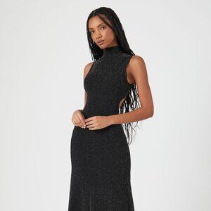 Glitter Cutout Maxi Dress